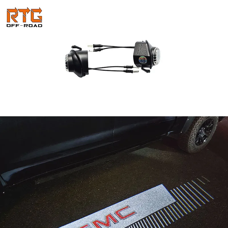 

RTG светодиодный светильник с логотипом, автомобильные зеркала заднего вида, лазерный проектор, приветственный свет для gmc Sierra 1500 Yukon XL 2014-2021 car mirror backlight