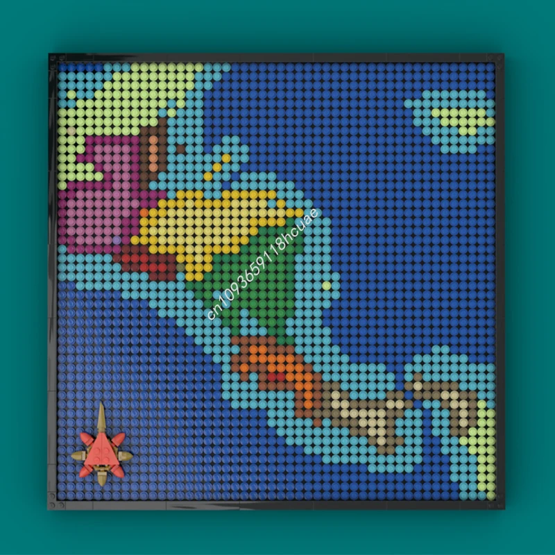 2512 Uds. MOC mapa de América Central nan modelo de bloques de construcción Modular niños DIY ladrillo juguetes de cumpleaños creativo montar regalos de navidad