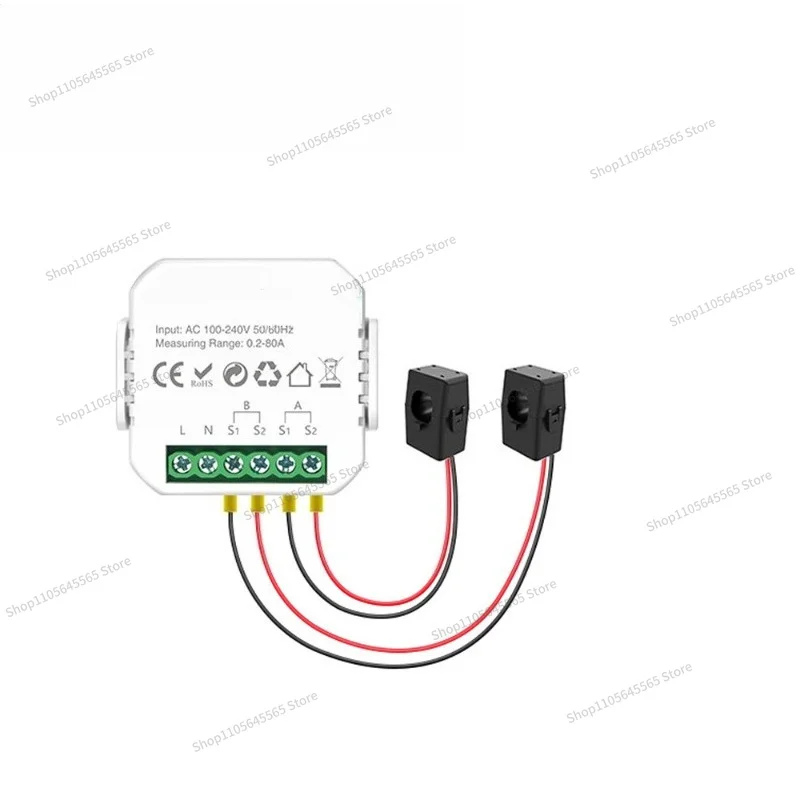 For Smart Meter Bidirectional 1/2 Channel Electric Meter Strap CT Transformer AC110/240