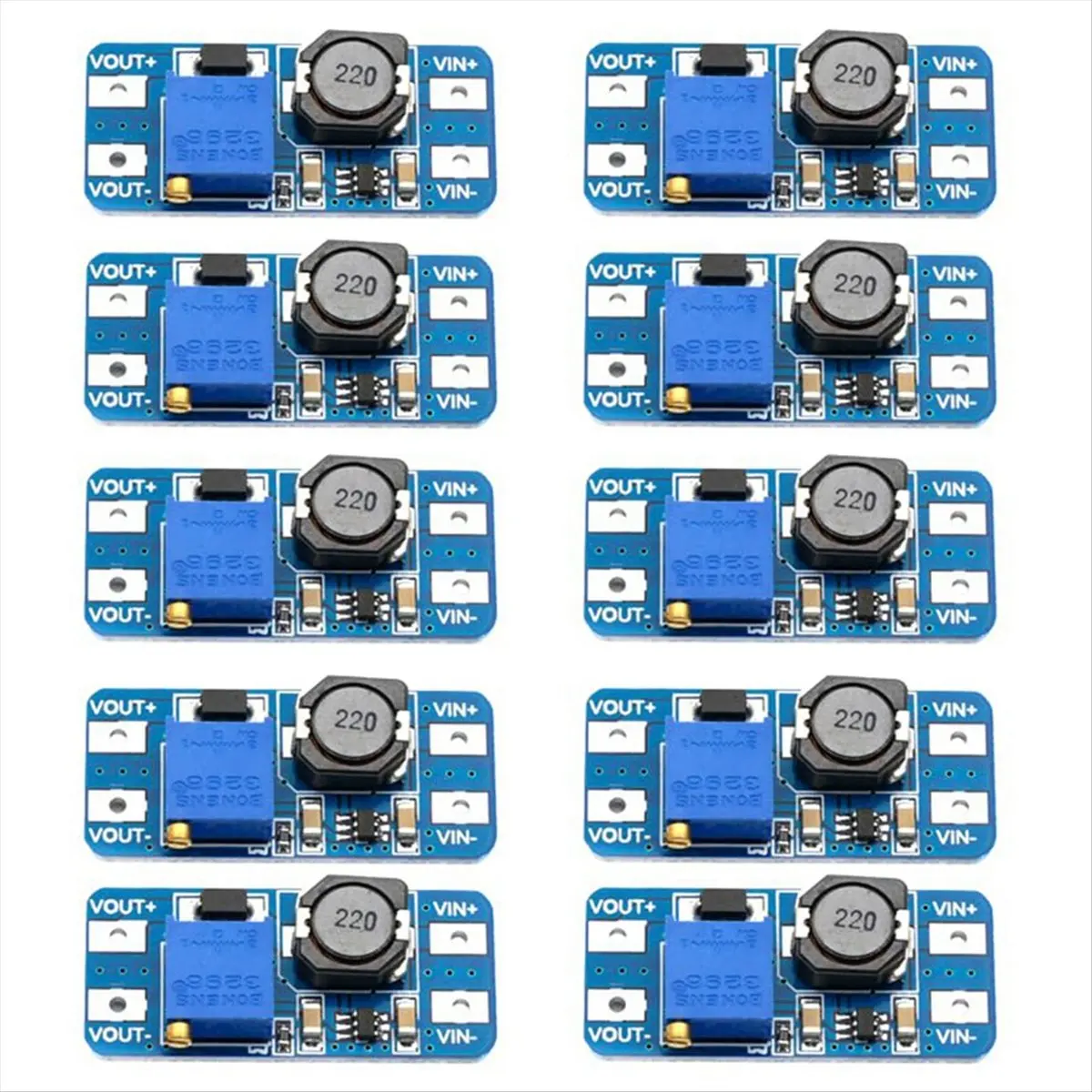 AA83 10PCS, , DC-DC Converter, Boost Regulator, USB Power Module, 2V-24V to 5V-28V, 2A Output, Micro-USB