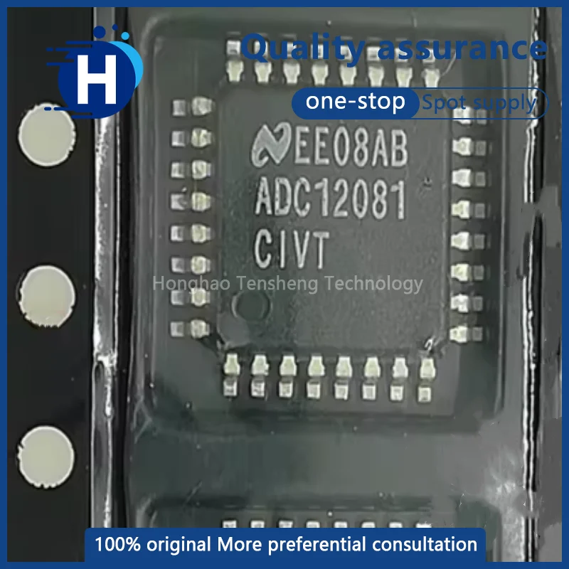 1 piece of high-quality ADC12081CIVT or ADC12081CIVTX/NOPB analogue-to-digital converter IC chip in a QFP32 package