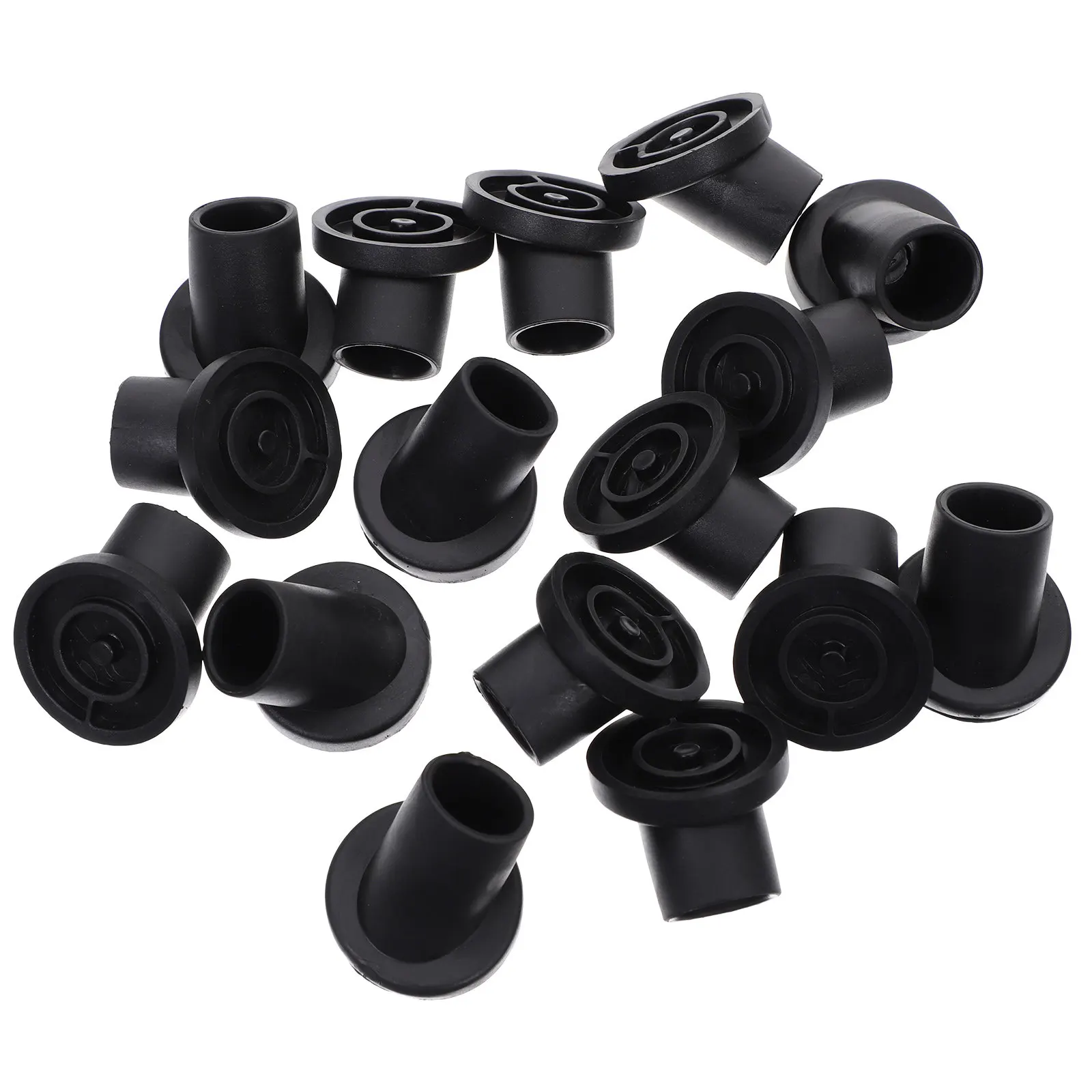 20Pcs Floor Protectors for Furniture Legs Rubber Chair Leg Caps Tilted Flat Base Non-Slip Stabilizers Home Office Restaurant