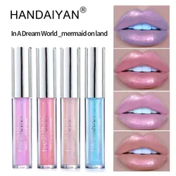 HANDAIYAN Glitter Liquid Lipstick Diamond Shimmer Metallic Waterproof Long Lasting Makeup Glow Shinning Lipgloss