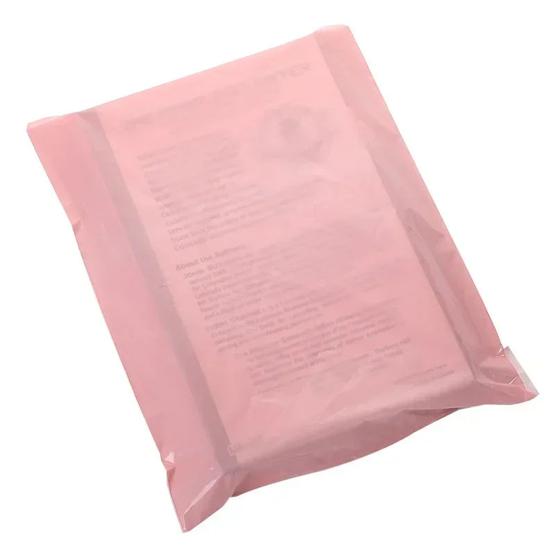 Bolsas de embalaje para mensajería, bolsa gruesa de almacenamiento translúcida, resistente al agua, Material PE, 100 piezas, color rosa