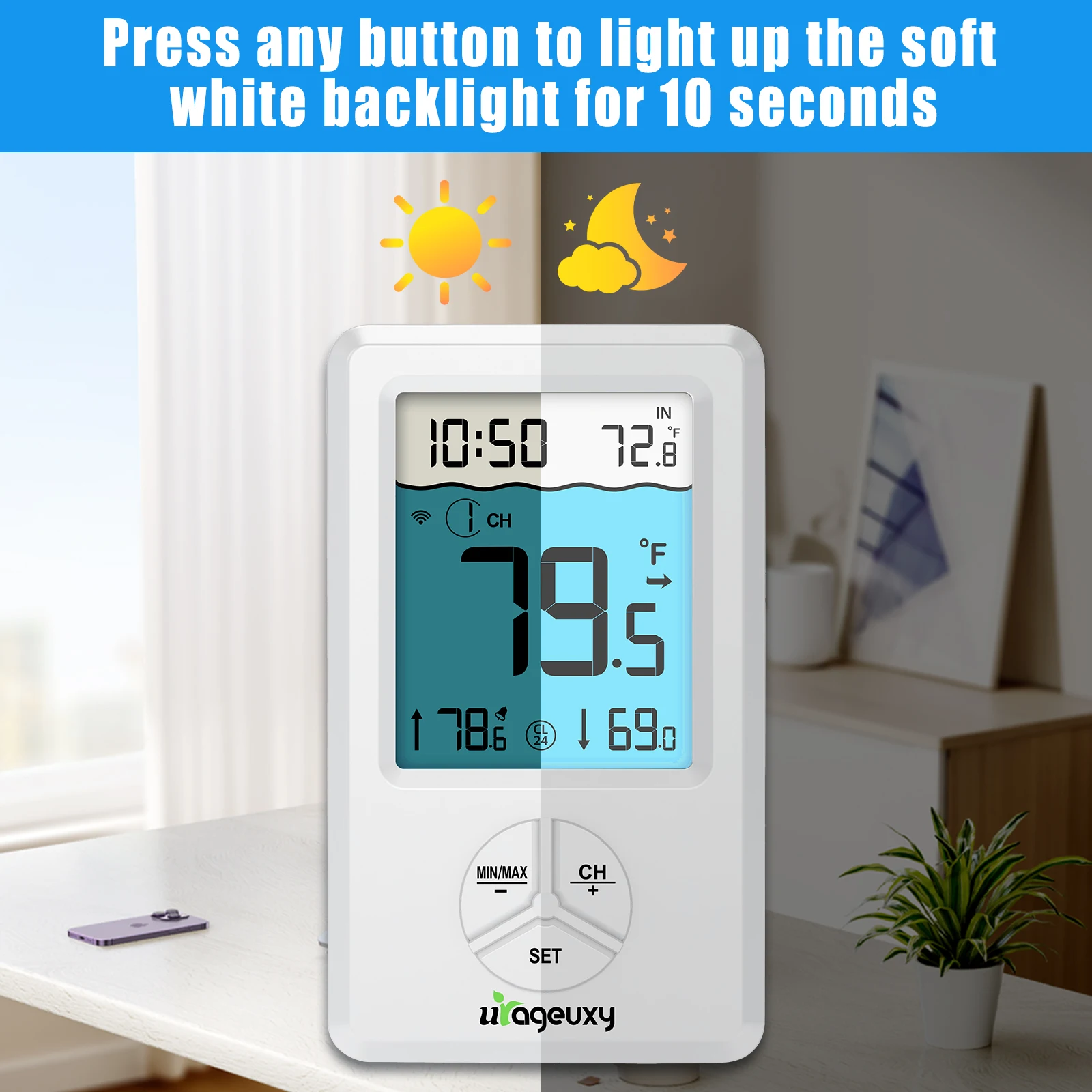 Kabelloses Poolthermometer, digitales LCD-Display -40 ℃ ~60 ℃   IPX8 wasserdichtes schwimmendes Thermometer für Cold Plunge/Spa/Whirlpool FCC Ce