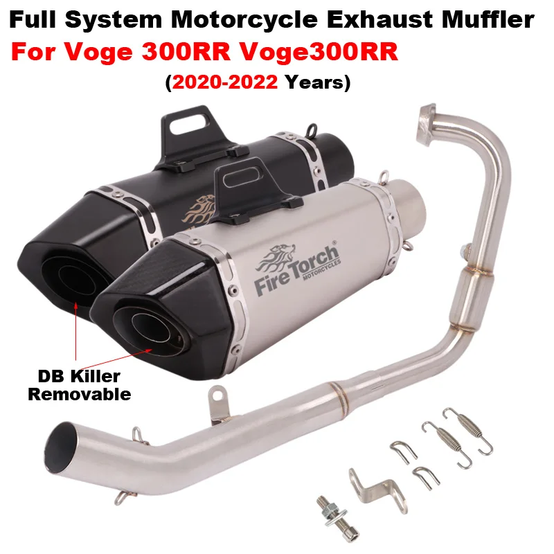 Slip-On For Voge 300RR Voge300RR 2020 2021 2022 Motorcycle Exhaust Escape System Front Mid Link Pipe 51mm Moto Muffler DB Killer