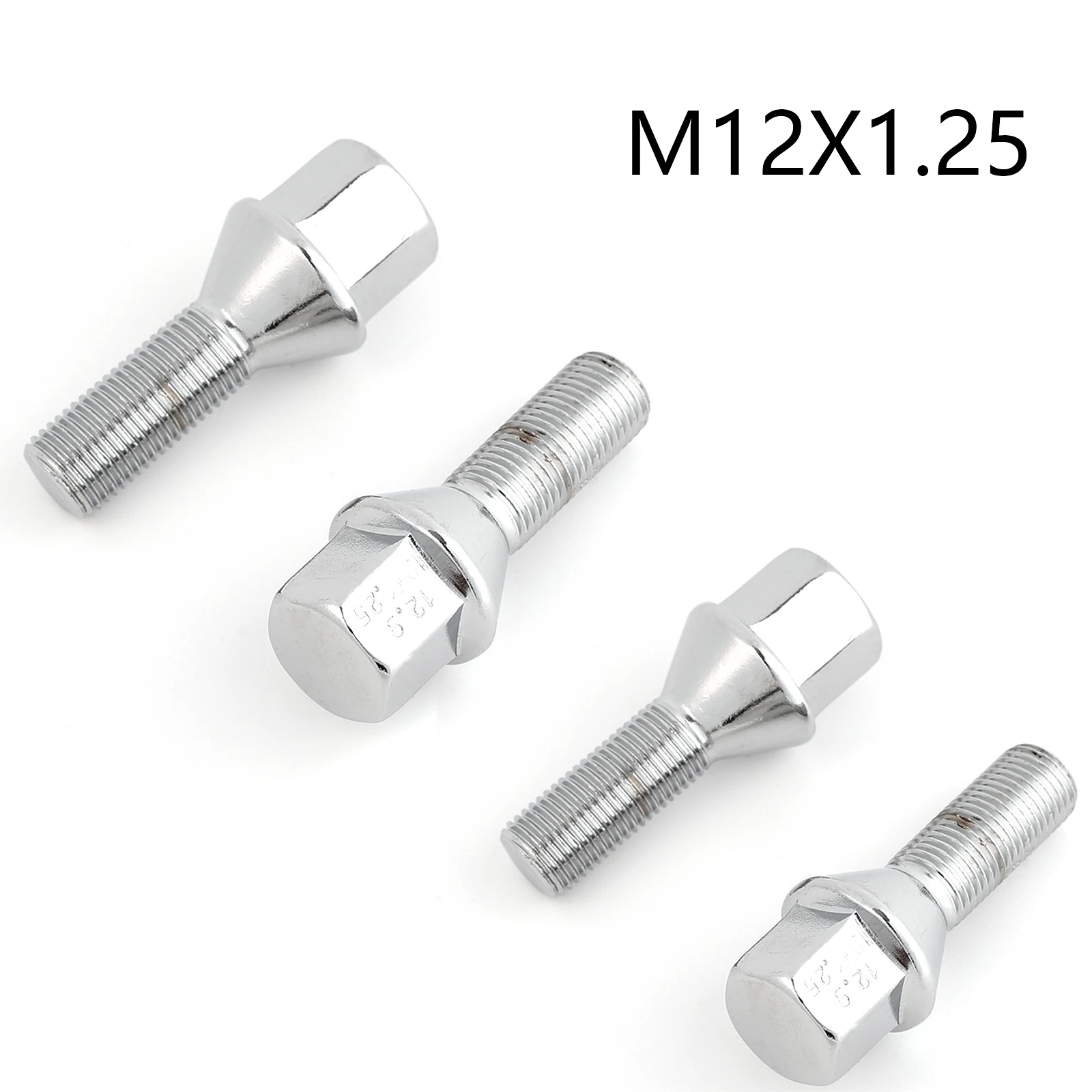 4x boulons de roue goujons écrous M12x1.25 28mm pour Jeep Cherokee Renegade boussole Chrysler 200 Dodge Dart Fiat 500X 2020 2021 2022