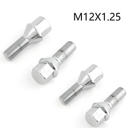 4x Wheel Bolts Studs Lug Nuts M12x1.25 28mm For Jeep Cherokee Renegade Compass Chrysler 200 Dodge Dart Fiat 500X 2020 2021 2022