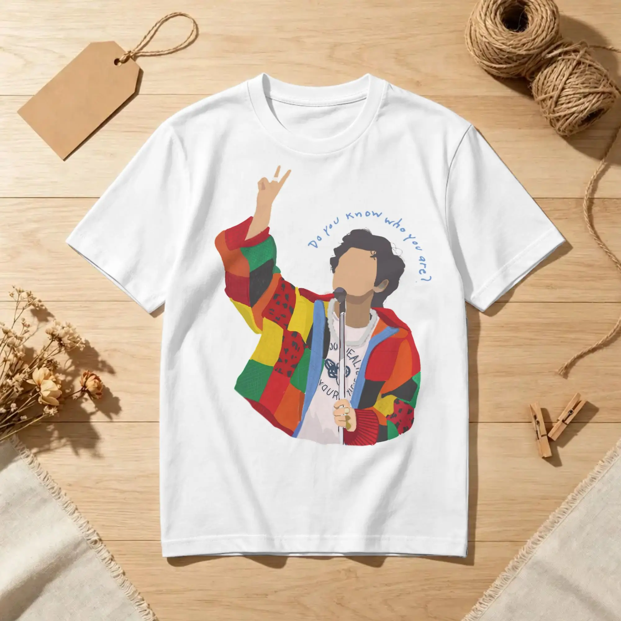 Camiseta Harrys Styles, para homem e mulher, com estampa de um cantor britânico, design divertido, feita de algodão, gola redonda, manga curta, dispon