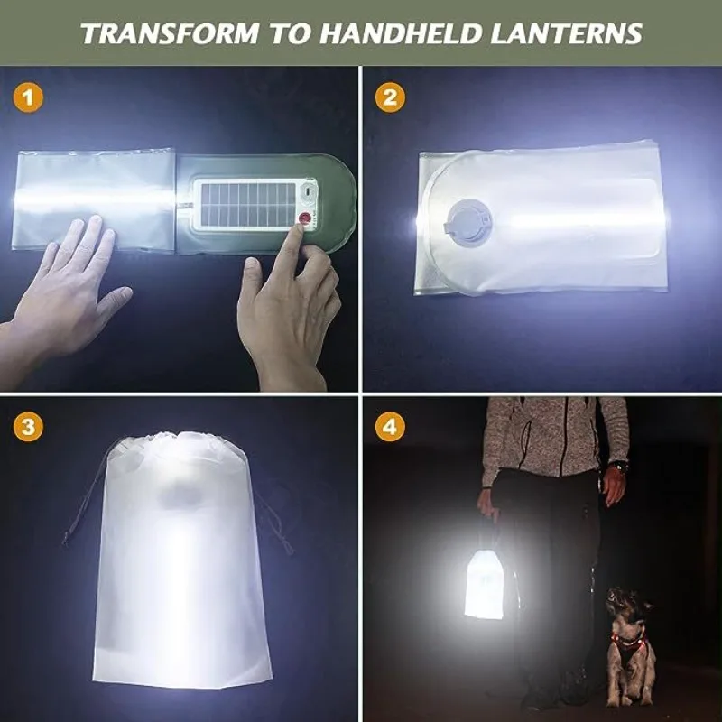 Solar Inflatable Column Light Waterproof Magnetic Suction Fill Light Stick Outdoor Portable Camping Inflatable Lamp