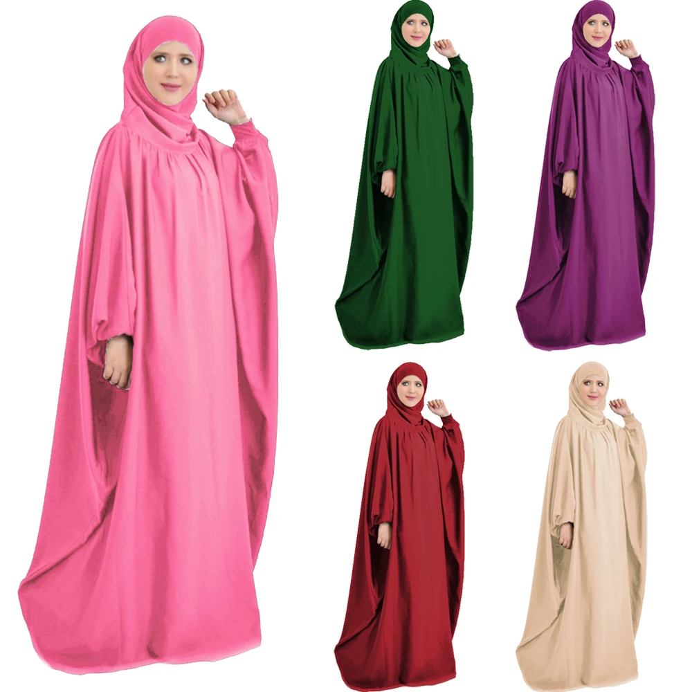 

Eid Hooded Muslim Women Hijabs Dress Prayer Garment Ramadan Eid Prayer Clothes Hijab Full Cover Niqab Islam Dubai Modest Robe