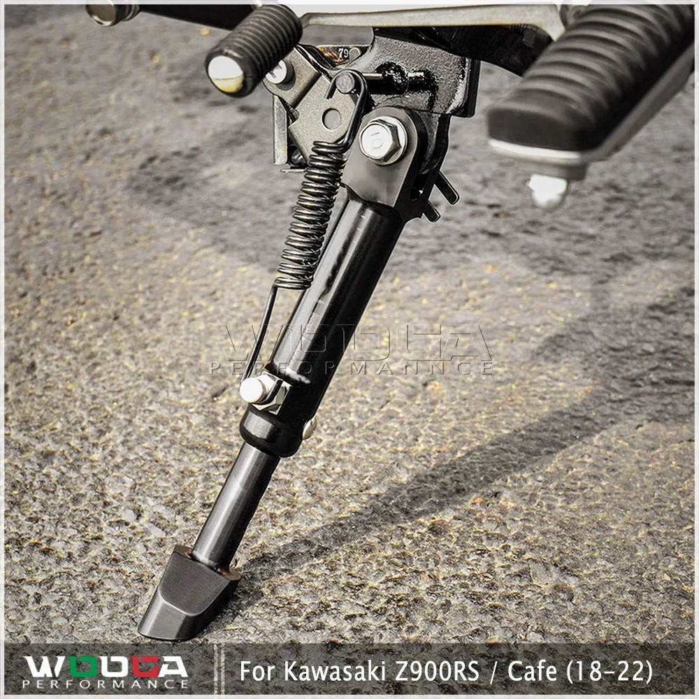 

Adjustable Stand Kickstand Black Road Style For Kawasaki Z900RS Cafe 2018-2022 2019 2020 2021