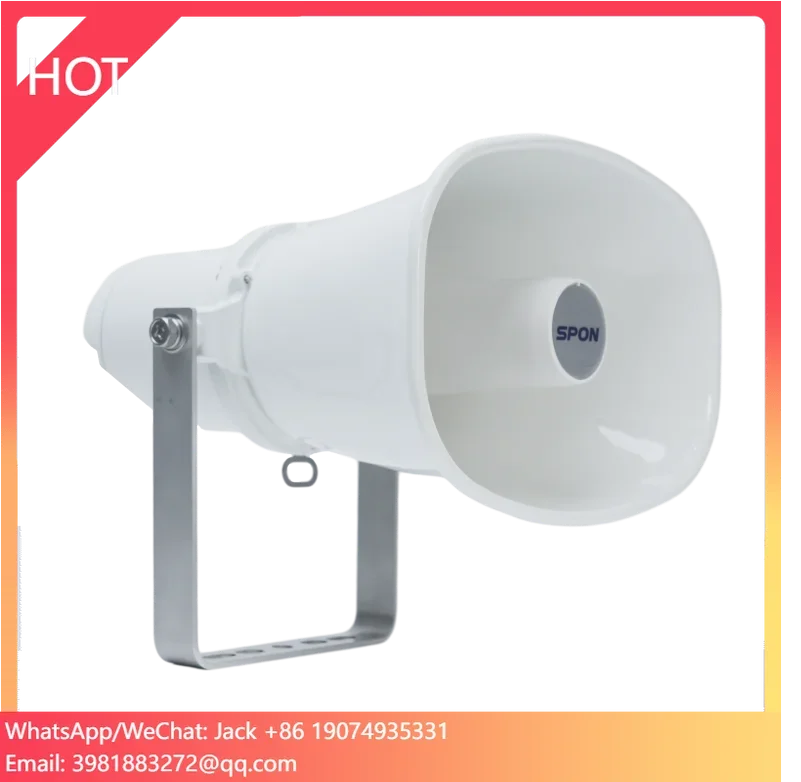 SPON POE /SIP/IP 15W Outdoor Horn Speaker For Outdoor Environments IP 66 123dB Horn Speaker IP Horn Speaker