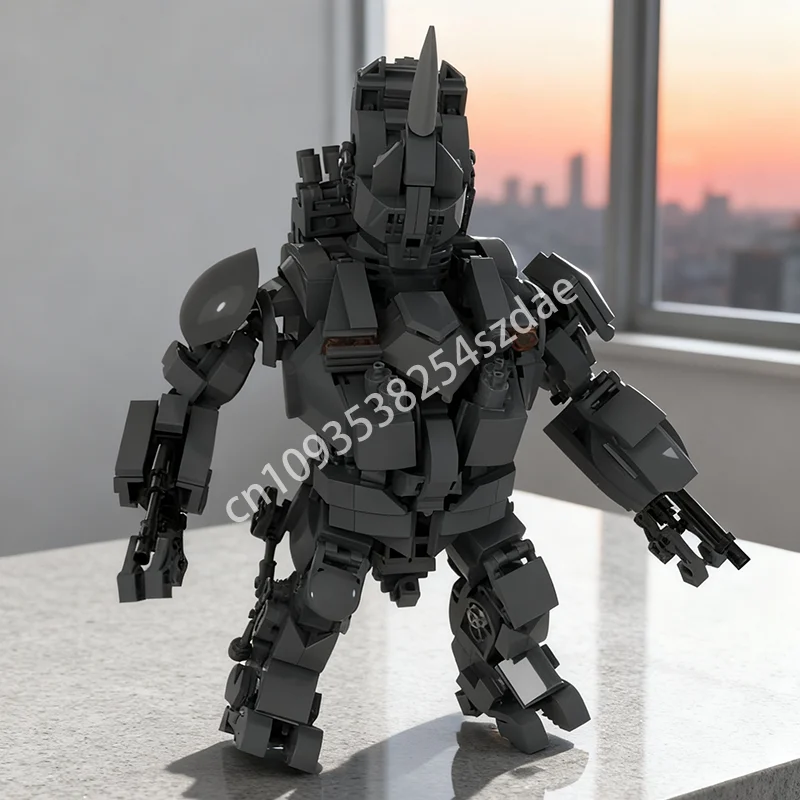 

730 шт. MOC носорог удивительный Человек-паук фристайл модель игрушки строительные блоки творческая идея кирпич рождественские подарки дети день рождения