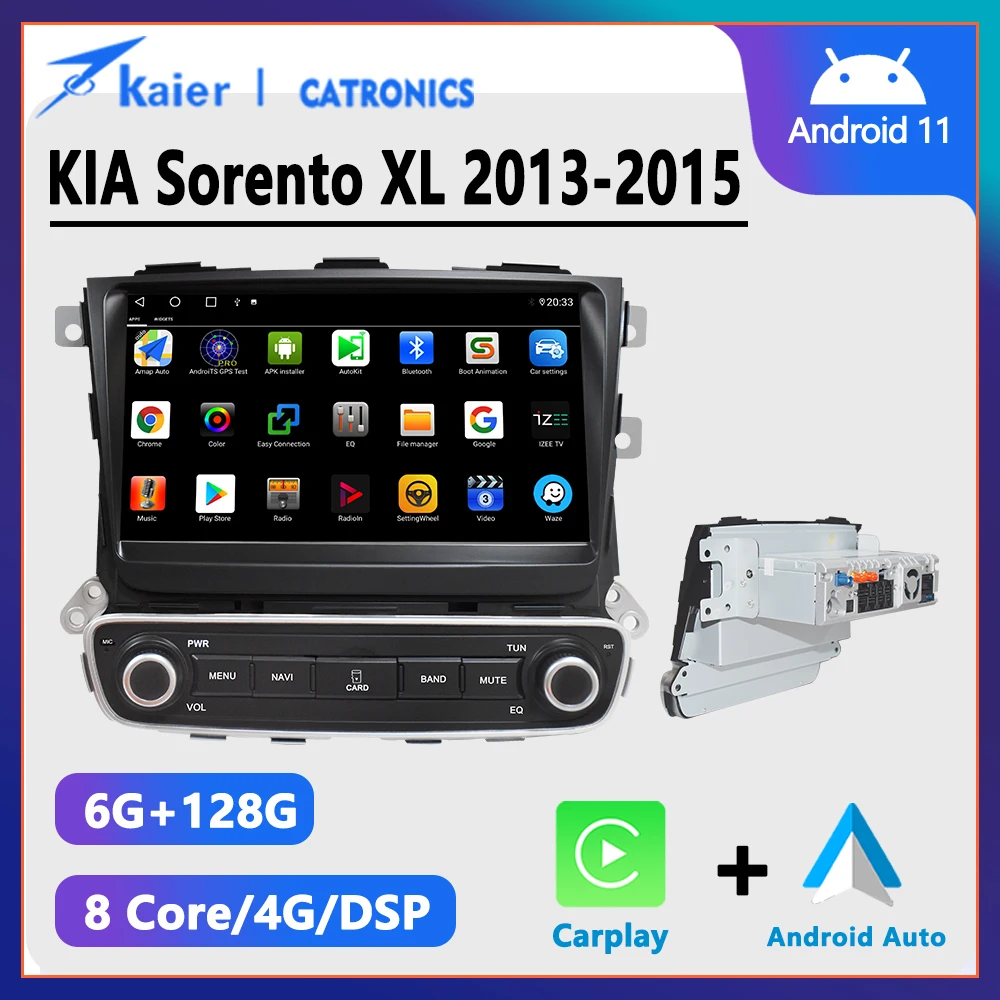 CATRONICS DSP Android 11 OCTA CORE for Sorento 2013+ XL FL Top Level Car DVD Stereo Multimedia Radio GPS Video AUTO Player 4G/5G