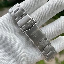 STEELDIVE SD1953 Automatic NH35 Dive Watch Replacement Bracelet 20MM Fully Brushed Signed Buckle Folding Clasp with Safety