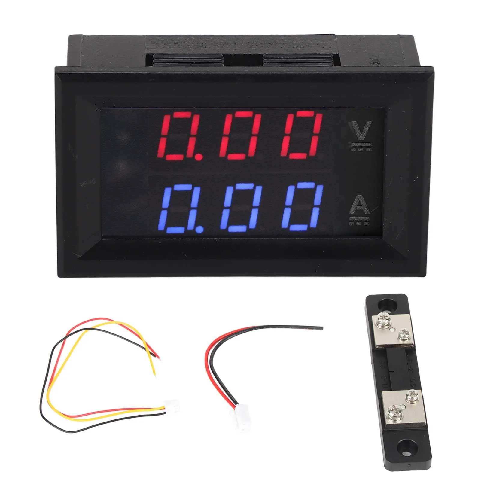 Voltage Current Meter Digital Voltmeter Ammeter Volt Tester Amp Detector LED Amperage Monitor Gauge DC 0-100V