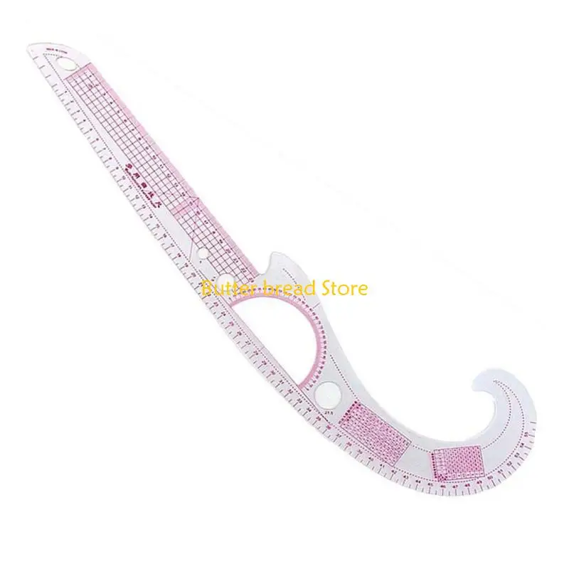 W89C Clear Sewing Ruler French Ruler Drawing Template for Fabric Sewing Tailors