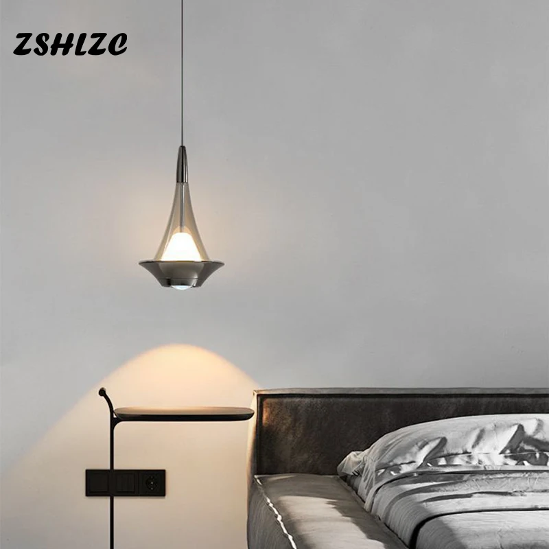 Modern LED Spotlight Pendant Light for Bedside Bedroom Dining Room Kitchen Hanging Lamp Home Decor Pendant Lamp Living Room
