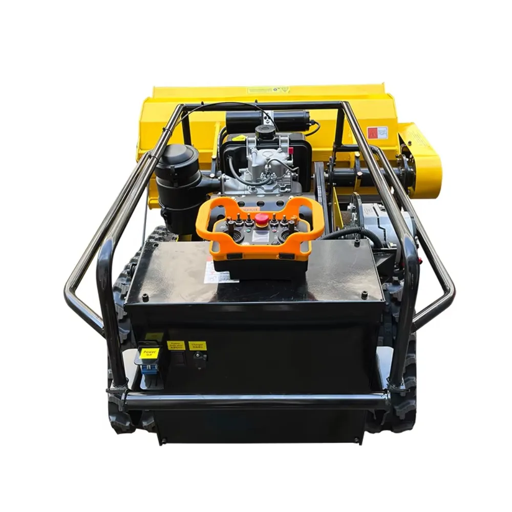 100cm Cutting Width  Remote Control Forest Mulcher Petrol Brush Cutter Crawler Flail Mower view 3
