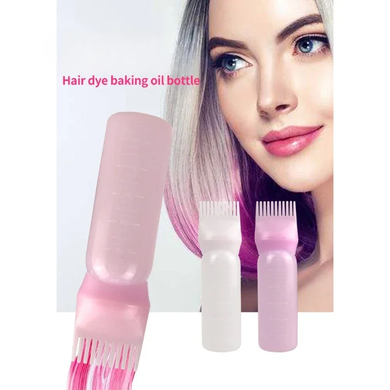 2pcs Hair Dye Refillable Bottle Applicator Comb Hair Massager Brush Air Cushion Comb Set Hair Coloring Hairdressing Styling Tool