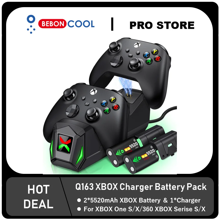 Двойное быстрое зарядное устройство для Xbox One X/S/Elite Xbox Series X/S беспроводной контроллер 2X255 0 мА/ч перезаряжаемый аккумулятор для Xbox One