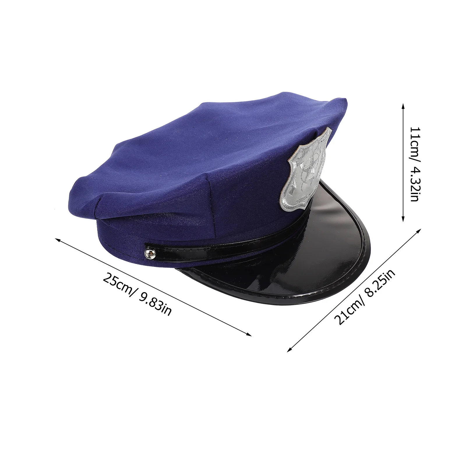 قبعة شرطة عصرية فريدة من نوعها لحفلات أداء المسرح التنكرية وخفيفة الوزن ومسامية للجنسين باللون الأزرق مقاس واحد يناسب
