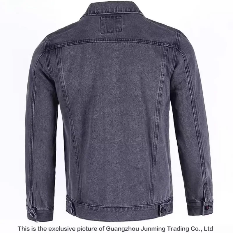 

2025 New Men's Casual Wear-Resistant Denim Jaet Loose Fit Spring Autumn Vintage American Sle Car Coat Multi-ket Design