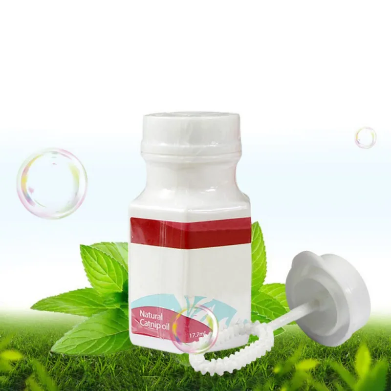 Natural Catnip Spray for Cat Toy, Mint Flavor, Interactive Bubbles Toys, Bubble Blaster, 17.7ml