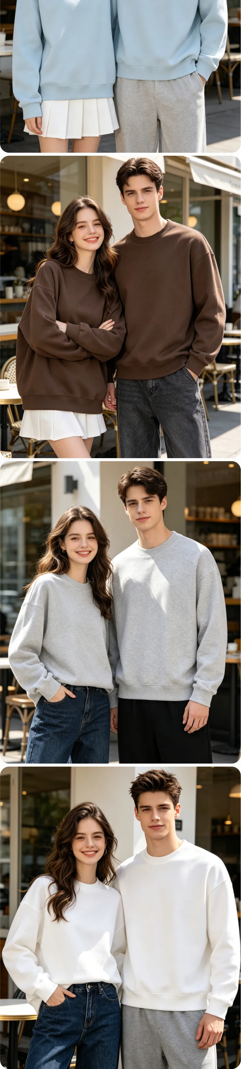 Großhandel: Personalisierter Unisex-Sweatshirt mit langen Ärmeln und Textdruck, Pullover für Arbeit, mit individuellem Druck oder Stickerei, Team- und Mitarbeiteruniform für Männer und Frauen. – Detail 4