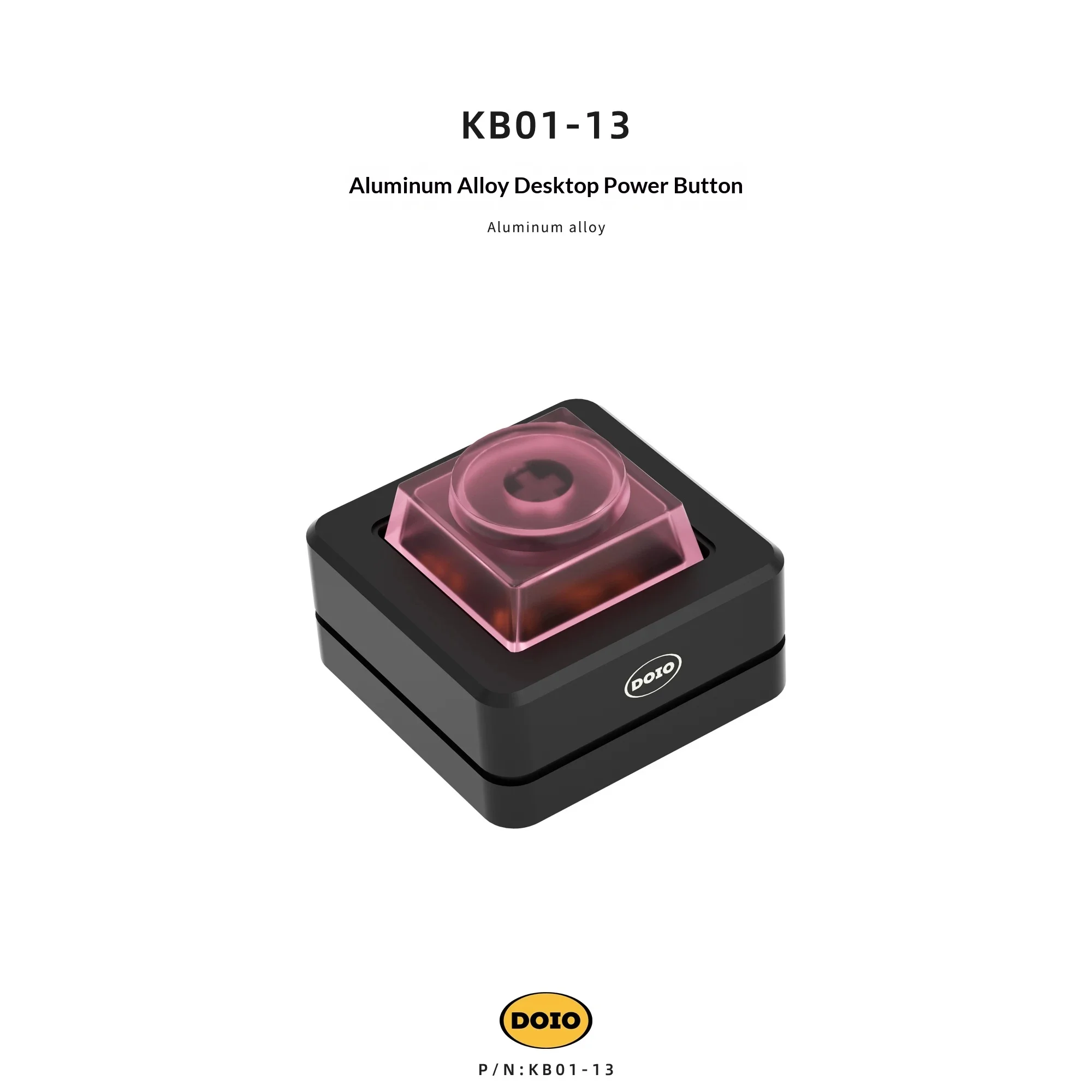 DOIO KB01-13 Aluminum Alloy Desktop Computer Power-On Key DOYS Toy Keycap Portable Power On Key Movable Installation For Gifts