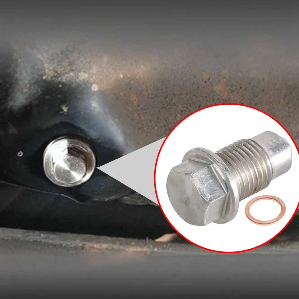 M12x1.25/1.5/1.75 M14x1.5 M16x1.5 M18x1.5 Stainless Steel Magnetic Oil Drain Plug Oil Drain Sump Nut Auto Parts Car Accessories