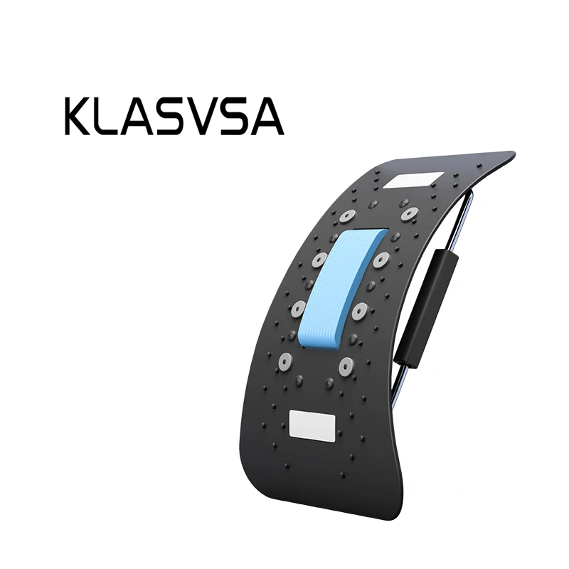 KLASVSA Back Stretcher Massage Stretch Lumbar Adjustable Base Pain Relief Fitness Massage