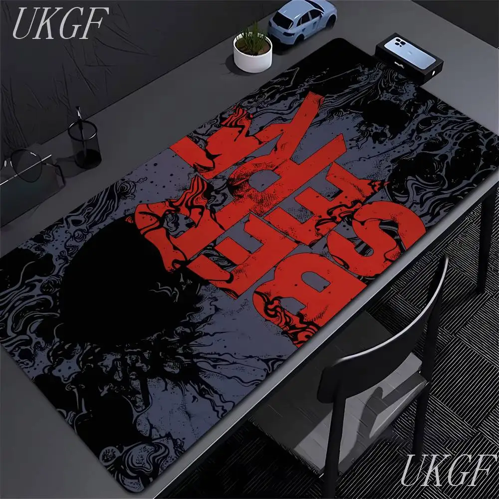 Black White Anime Mouse Pad Guts sword in berserk Gamer Mouse Mat Computer gaming Accessories Keyboard Laptop mouse Desk pad