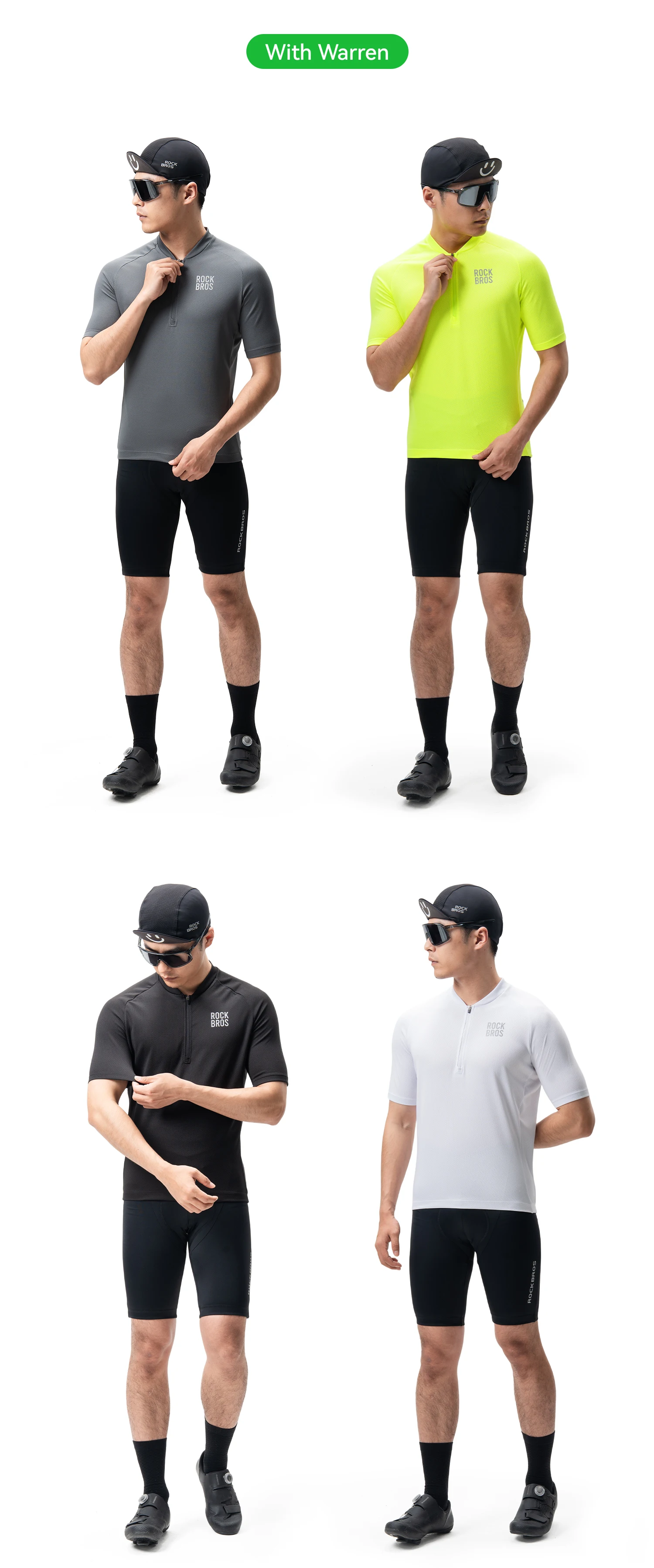 ROCKBROS Fahrradtrikot Atmungsaktive MTB-Fahrradbekleidung Herren-Oberteile Kurzarm Sommer Radfahrerbekleidung Leichte Fahrradkleidung – Detail 7
