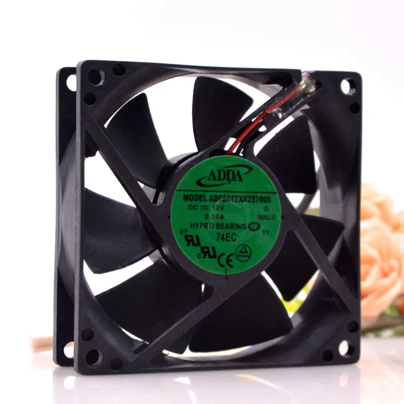 

AddaCo-Hi AD08012XX257000 8025 DC12V 0.30A 8CM Chassis Cooling Fan