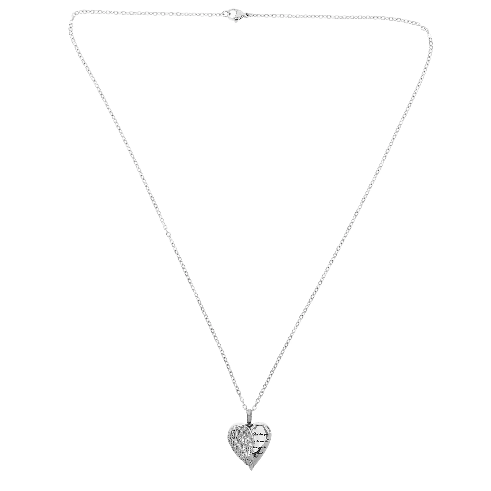 

Pet Memorial Necklace Cremation Locket for Keepsake Heart Urn Pendant Jewelry Wing Dog Flannel to Hold Ashes Pets Angle Wings