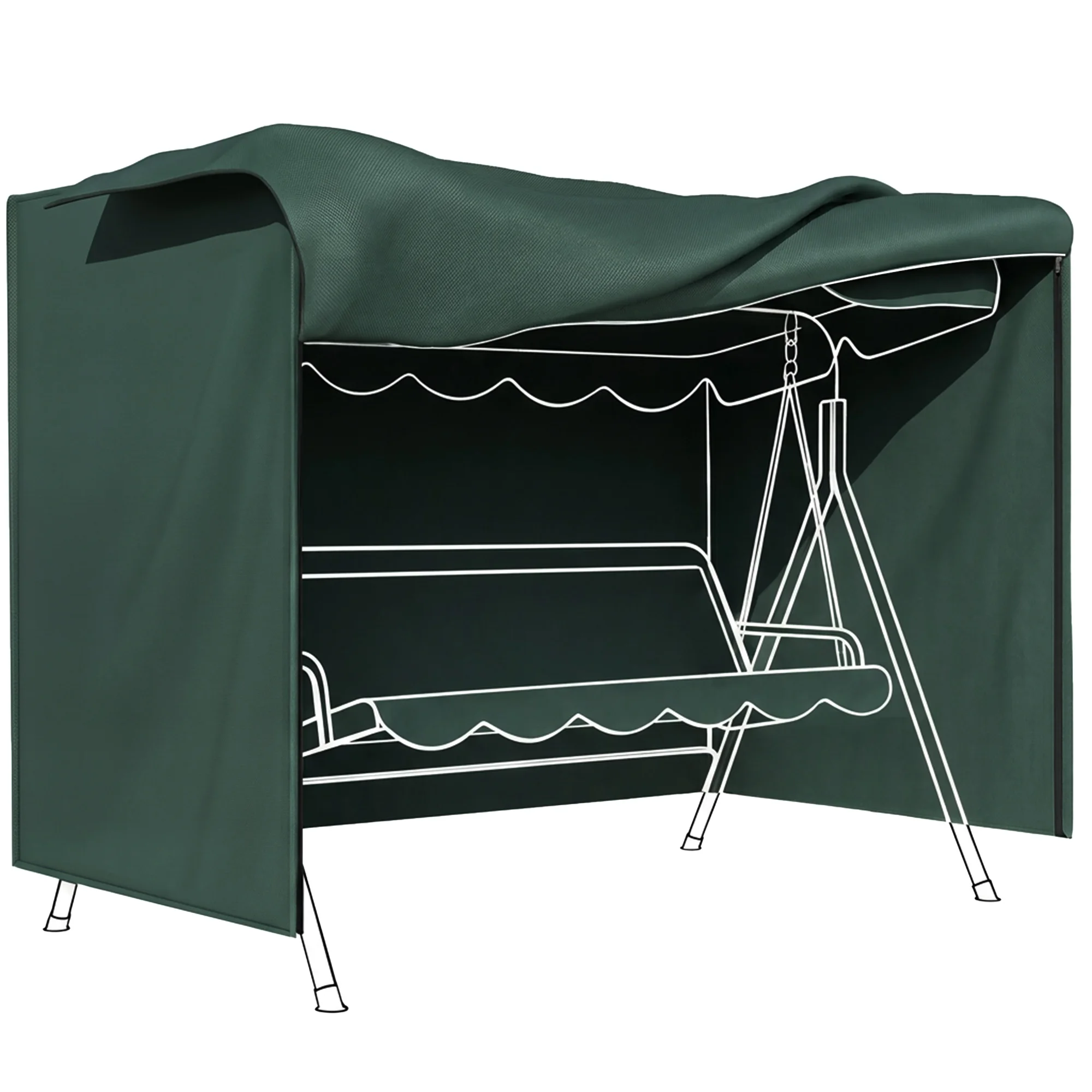Patio Swing Chair Cover Large Outdoor Garden Furniture Protection Cover Uv Resistant, Windproof, Waterproof