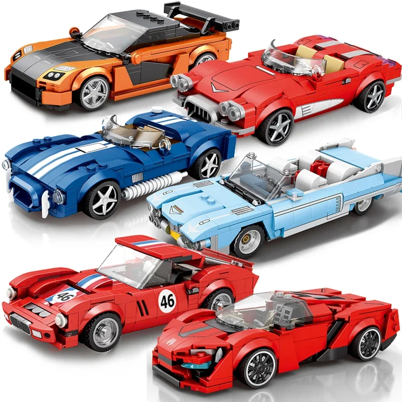 2024 New Speed Champion Sports Car Building Blocks City Technique Car MOC RX7 250GT Racing Vehicle Bricks Toys For Children Gift