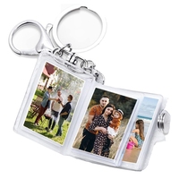 1 PCS Mini Small Photo Album Keychain 16 Pictures Book Holder Keyringv DIY Gifts For Boyfriend Girlfriend