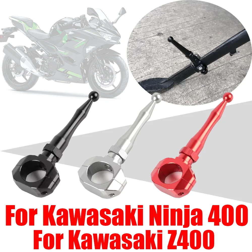 For Kawasaki Ninja 400 Z400 Z 400 Ninja400 Accessories Kickstand Side Stand Support Extension Anti-Kicking Assistant Assist Tool