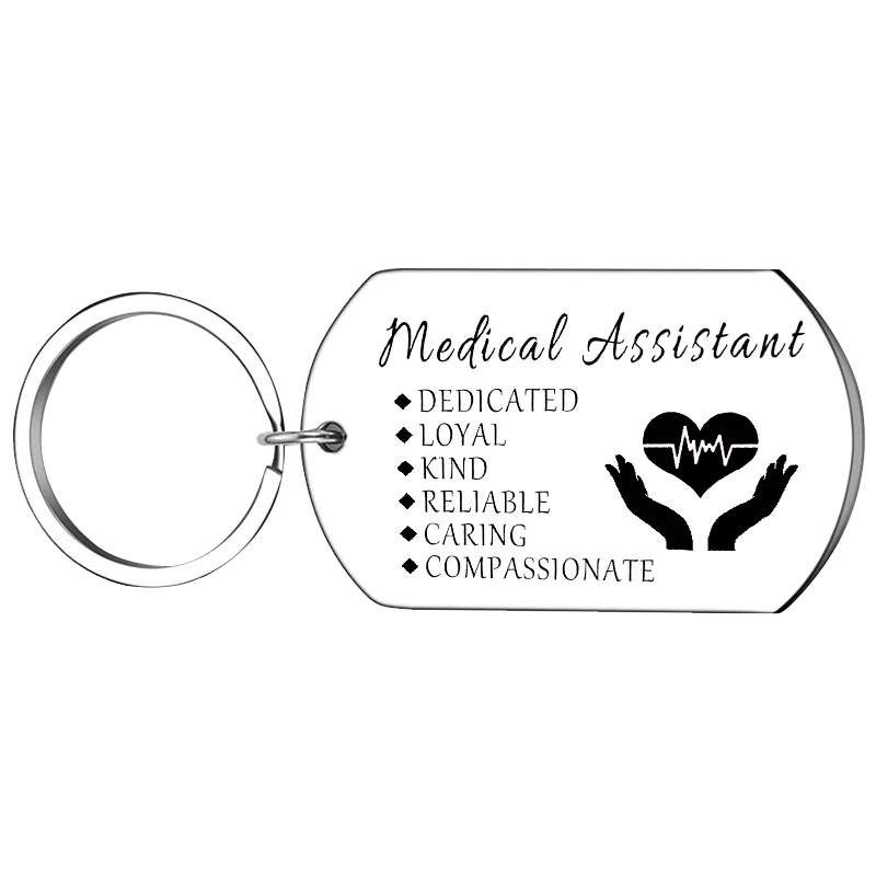 Cute Medical Assistant Thank You Gift Keychain Nurse Doctor Graduation Gift Key Chain Pendant Jewelry Nurse Appreciation Gift