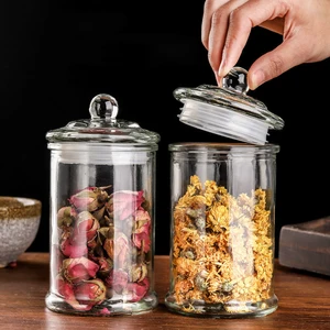 Lọ lưu trữ thủy tinh dày với nắp, trong suốt, đồ ngọt, bánh quy, quả óc chó, hộp đựng trà, nhà bếp, trang trí, phòng đựng thức ăn, tổ chức thực phẩm 7 Bán chậu chính - 5