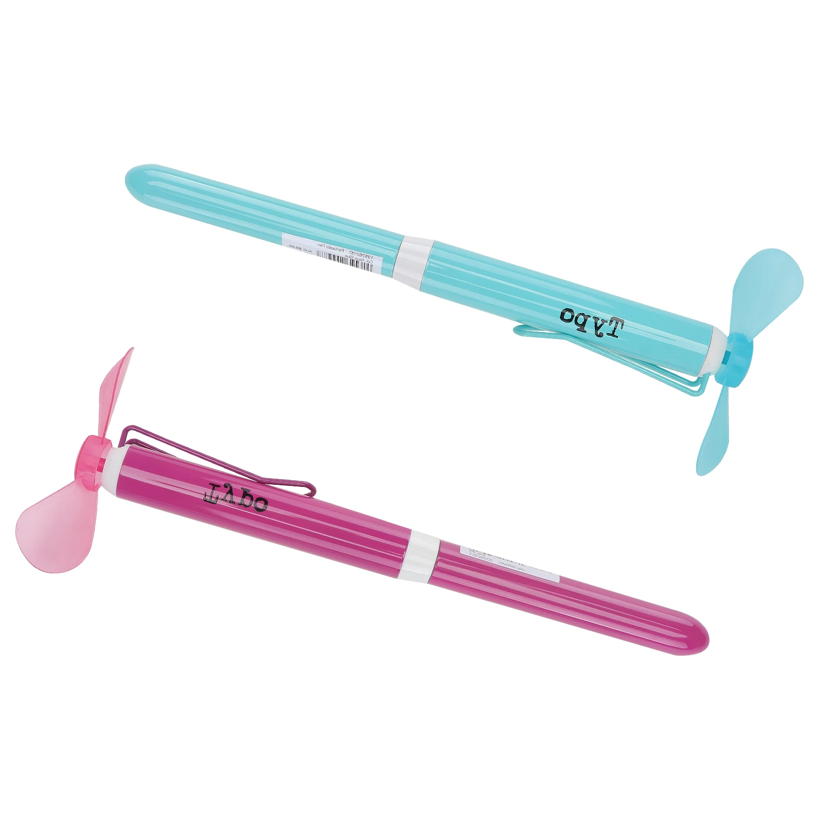 

2pcs Mini Fan Pen Ballpoint Pens Writing School Supplies Students Stationery Metal Creative Design Smooth Writing Quick Dry