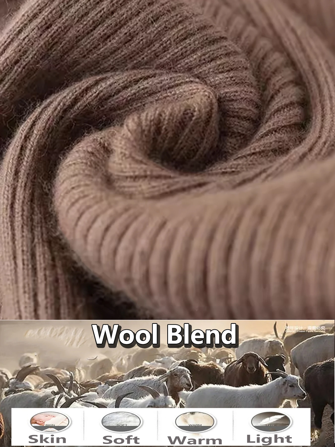 Wool Knitted Ring Scarf for Women Winter Soft Warm Cashmere Solid Neck Warmer Autumn Elastic Fashion Turtleneck False Collar