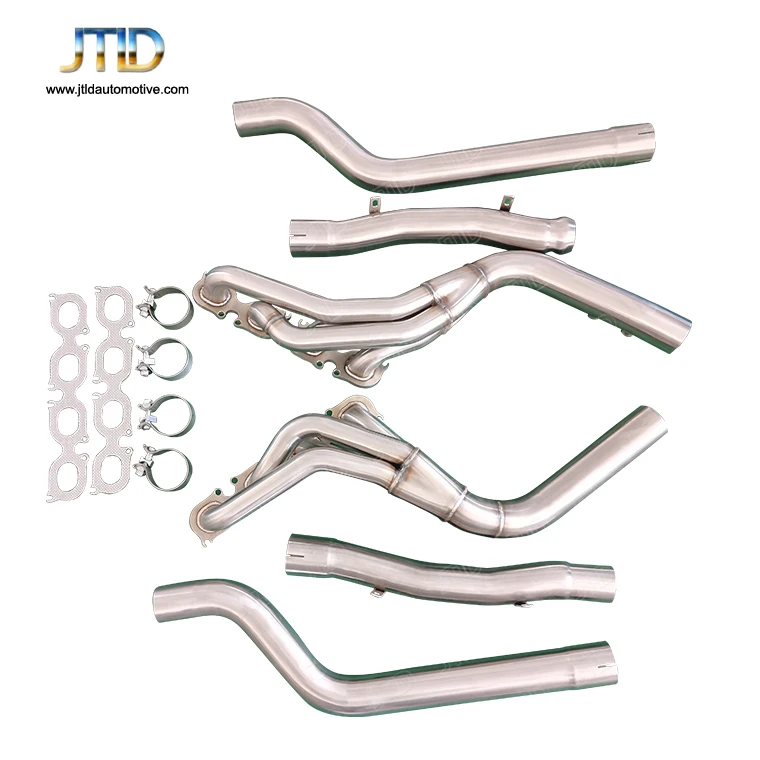 Performance Long Tube Brushed Headers and Midpipes with Bolt for merce-des-be-nz C63 W204 a-mg M156 C63 Exhaust ManifoldSTO