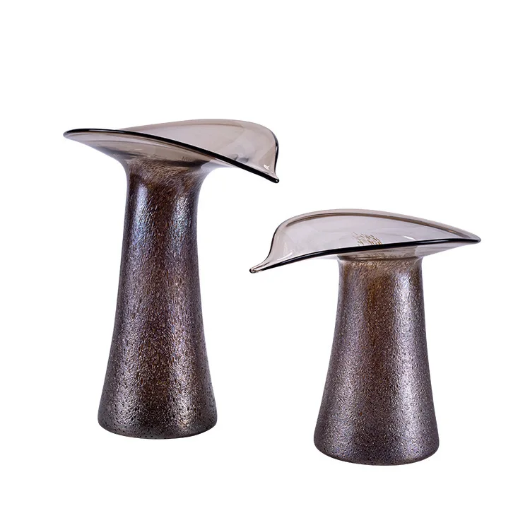 

Modern light luxury glass vase, high-end creative art flower ornament with dried flower dining table ins