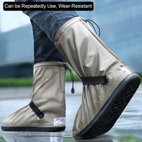 Waterproof Tall Silicone Shoe Covers Antislip Outdoor Travel Rainproof Boot Covers