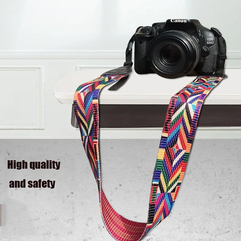 Camera Shoulder Neck 137CM Strap Cotton Leather Belt For Nikon Sony AlphaIII ZV1 DSLR SLR  Dji UAV Cameras Strap Accessories