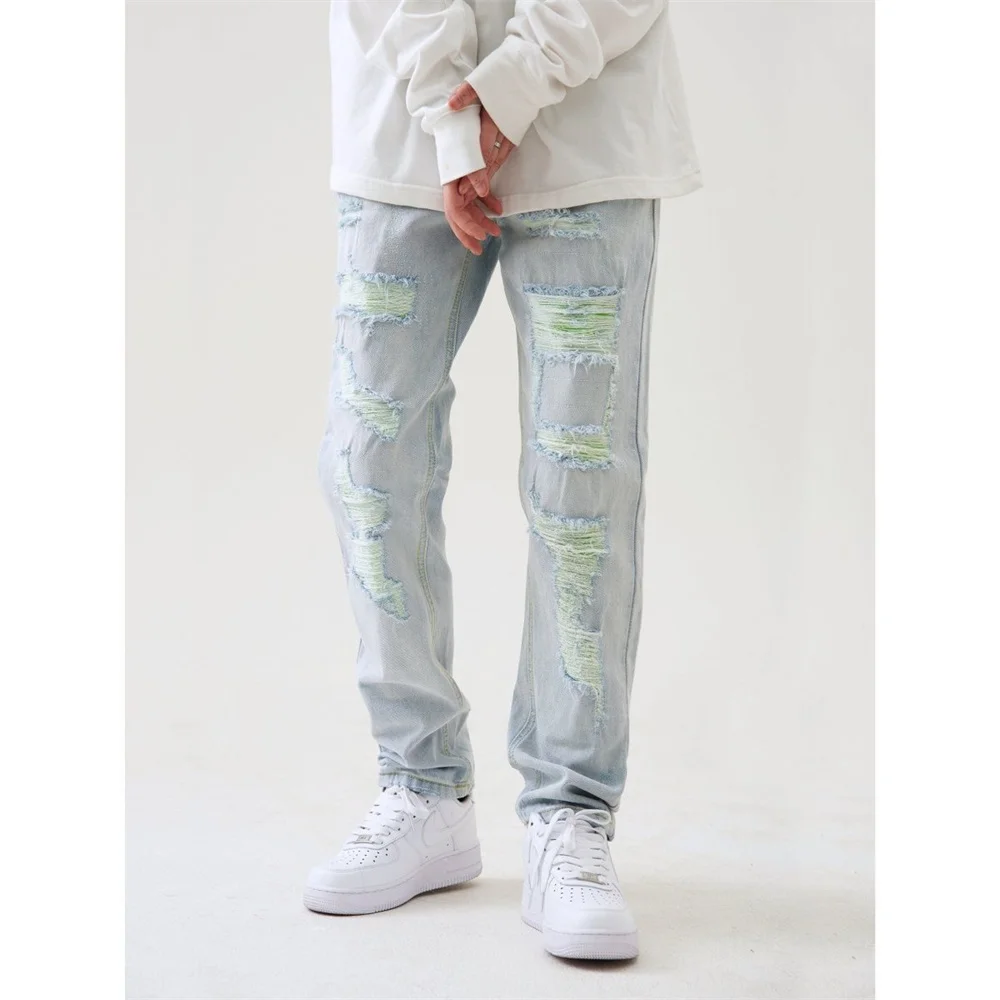 Straight Jeans men Loose Denim Trousers neutral jean Streetwear Casual Solid Color wide jeans man women pants hip hop baggy